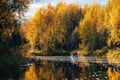 Come see Autumn colours with Canoe in Lapland Finland Levi