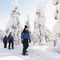 Snowshoeing in the Arctic Circle Forest