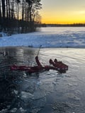 Ice floating and Log sauna