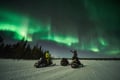 AURORAS WITH SNOWMOBILE