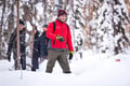 Snowshoeing in the middle of Arctic wilderness