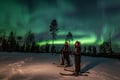 Northern Lights skiing adventure