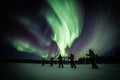 Northern Lights skiing adventure