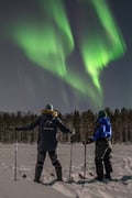 Ski Trekking by Night (Private Aurora Borealis Tour)