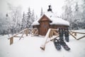 Snowshoe And Sausage Grilling In Ylläs National Park
