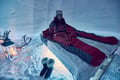 Exotic night in a snow igloo