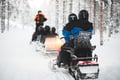 Snowmobile Safari into the Arctic Circle Forest