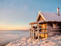 Instagram snowshoeing to Santa's cabin, Levi
