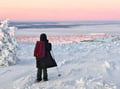 Instagram snowshoeing to Santa's cabin, Levi