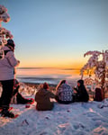 Instagram snowshoeing to Santa's cabin, Levi