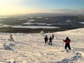 Instagram snowshoeing to Santa's cabin, Levi