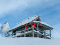 Instagram snowshoeing to Santa's cabin, Levi