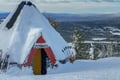 Instagram snowshoeing to Santa's cabin, Levi