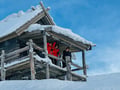 Instagram snowshoeing to Santa's cabin, Levi