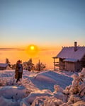 Instagram snowshoeing to Santa's cabin, Levi