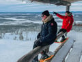 Instagram snowshoeing to Santa's cabin, Levi