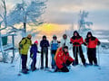 Instagram snowshoeing to Santa's cabin, Levi