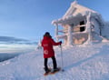 Instagram snowshoeing to Santa cabin program in Levi with guide