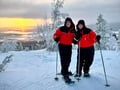 Instagram snowshoeing to Santa's cabin, Levi