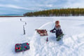 Ice fishing lapland levi sirkka kittilä fish snowmobile tour safari snow winter forest sport