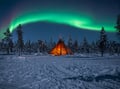 Arctic Night Family Snowmobile Safari with Campfire, Levi