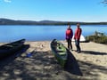 Midnight sun kayaking/ canoeing at lake Pyhäjärvi
