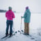 Skin based skiing in to old forest and to the lake 