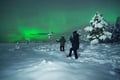 Night Snowshoeing — search for the Aurora, Levi