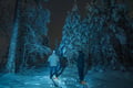 Night Snowshoeing — search for the Aurora, Levi