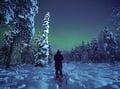 Night Snowshoeing — search for the Aurora, Levi