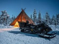 Arctic Night Snowmobile Safari with Campfire, Levi — adults only