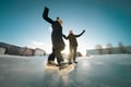 Ice skating private couple photography session - Rovaniemi
