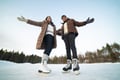 Ice skating private couple photography session - Rovaniemi