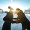 Ice skating private couple photography session - Rovaniemi