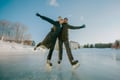 Ice skating private couple photography session - Rovaniemi