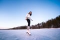 Ice skating private couple photography session - Rovaniemi