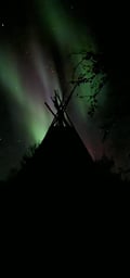 Northern Lights search on a minivan tour in Utsjoki