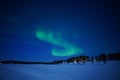Northern lights picnic by the lake, Rovaniemi, Lapland, Finland