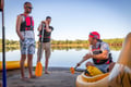 Safety insturctions before canoeing trip