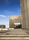 Exterior view of FlyOver Iceland, one of Reykjavík’s most popular attractions, located near the city’s harbour district.