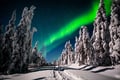 Northern Lights hunting photography tour in Levi