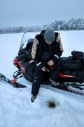 Snowmobile and Ice Fishing Experience