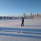 Ski tour on back-country skis