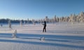 Ski tour on back-country skis