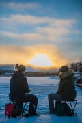 Traditional Ice Fishing Experience in Levi