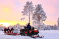 Family Sledge Snowmobile Ride