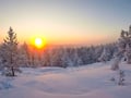 Beautiful frozen landscapes in Finnish Lapland