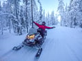 Snowmobile Safari Levi Classic — wilderness trail