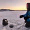 Ice fishing trip at Lake Inari