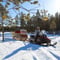 Reindeer Herder’s Day in the Wilderness with a Snowmobile sled, Levi